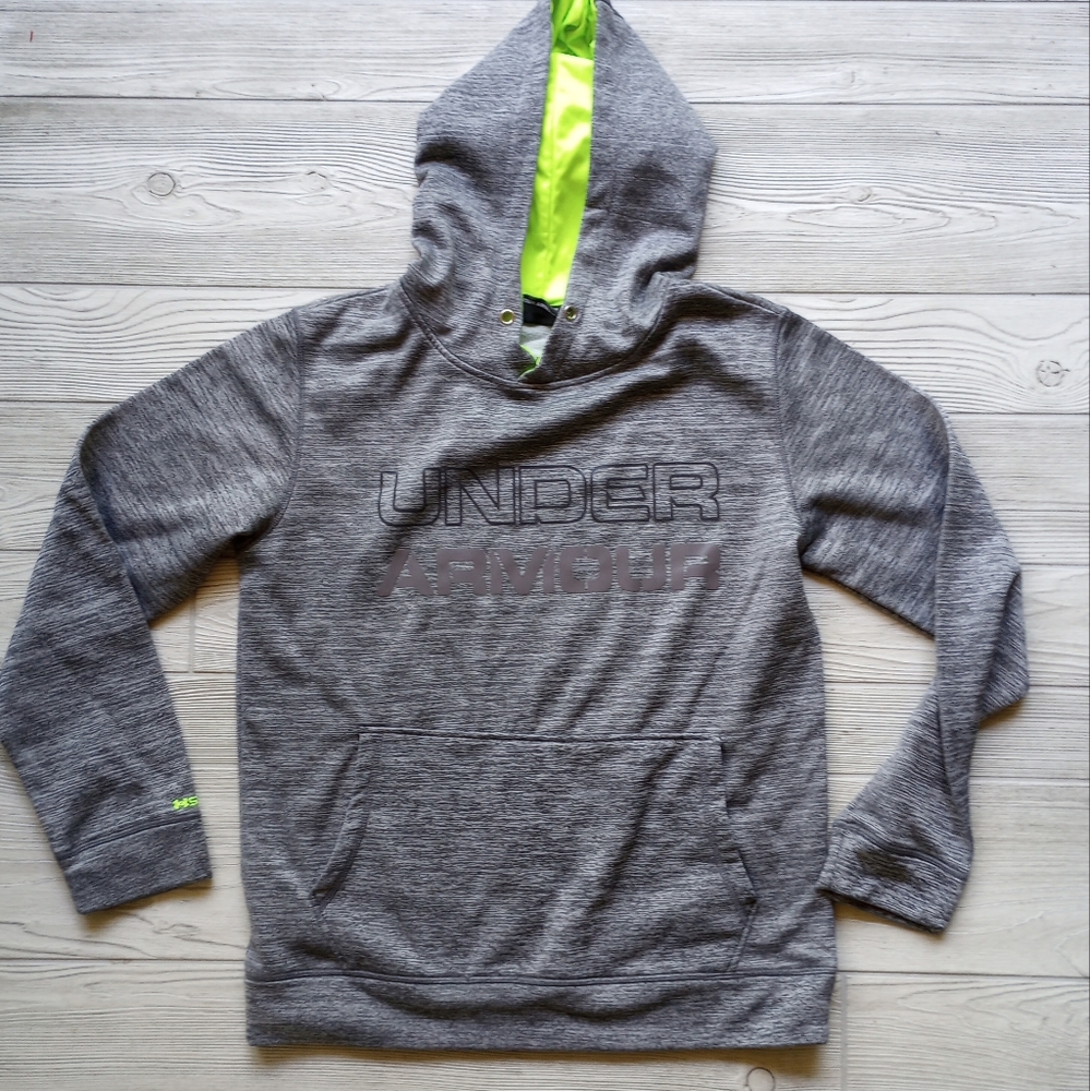 Under Armour Storm Womens Medium Gray Hoodie Neon Accent